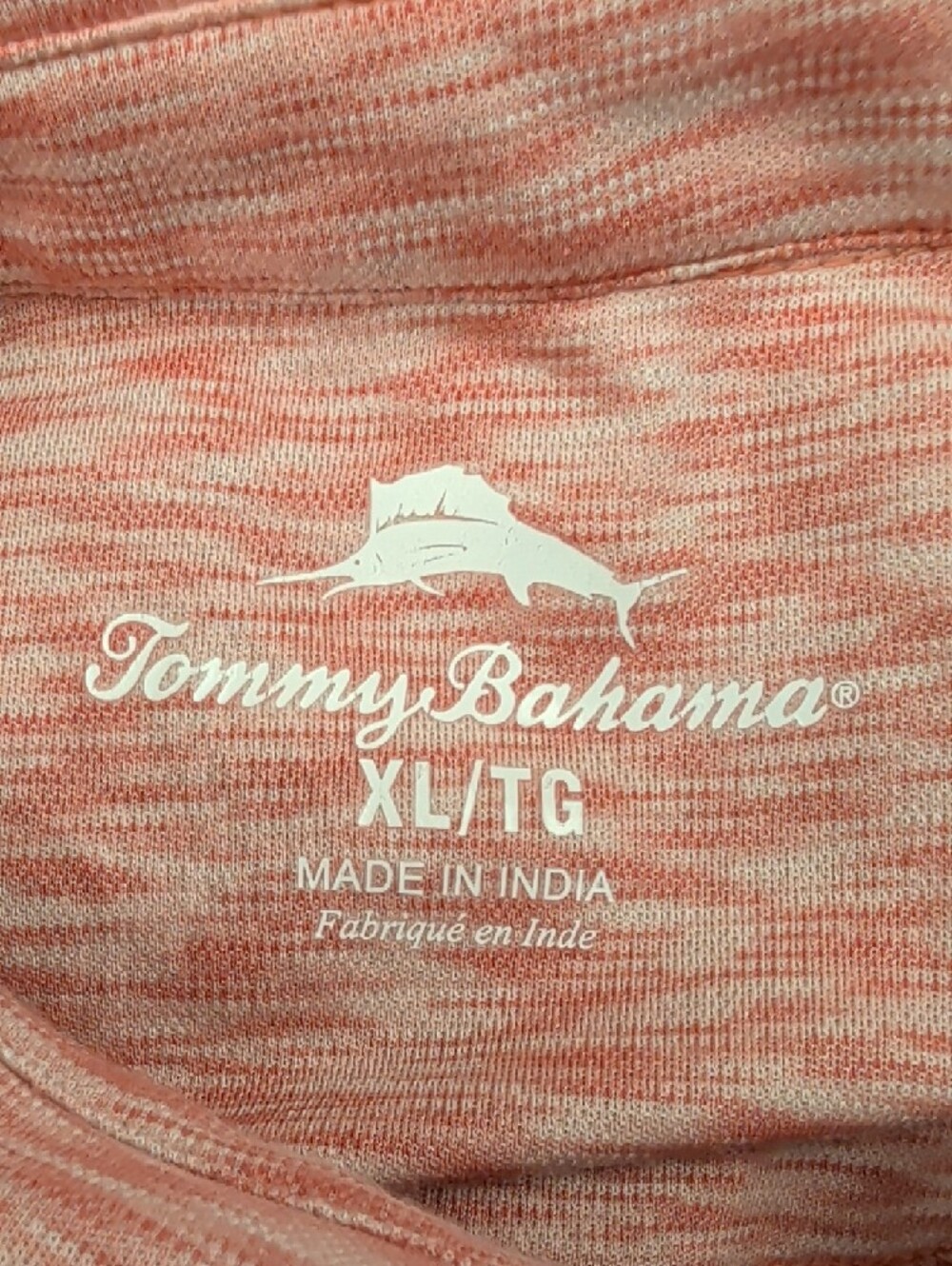 Tommy Bahama Coral Polo Shirt Men XL Supima Cotton Blend Short Sleeve Heathered - Picture 5 of 7